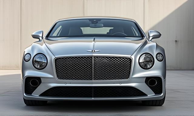 Bentley Continental GT luxuriöser Coupé in glänzendem Silber