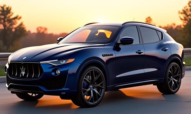 Maserati Levante Trofeo SUV in tiefem Blau mit sportlichem Look
